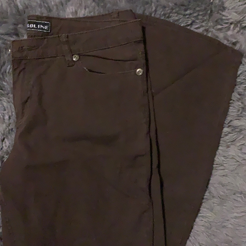 Chocolate brown gasoline jeans